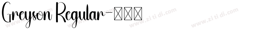 Greyson Regular字体转换